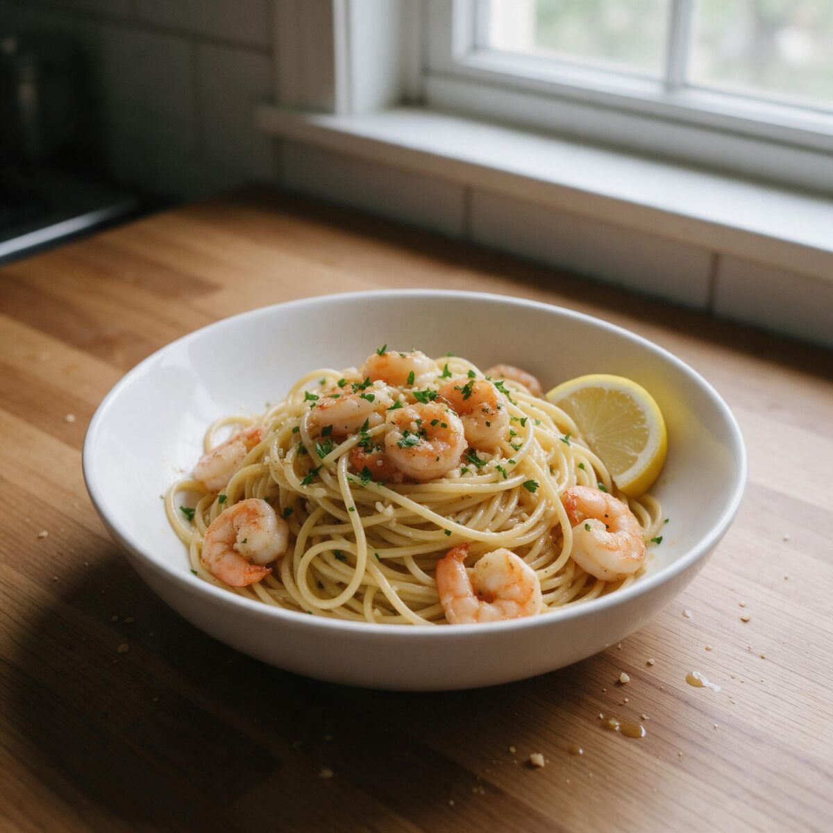 Garlic Butter Shrimp Pasta