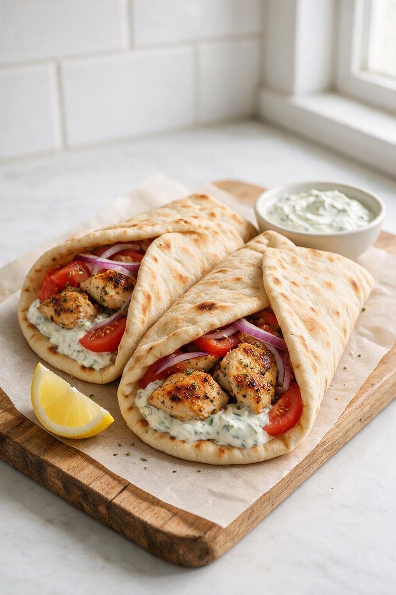 Chicken Souvlaki Pitas